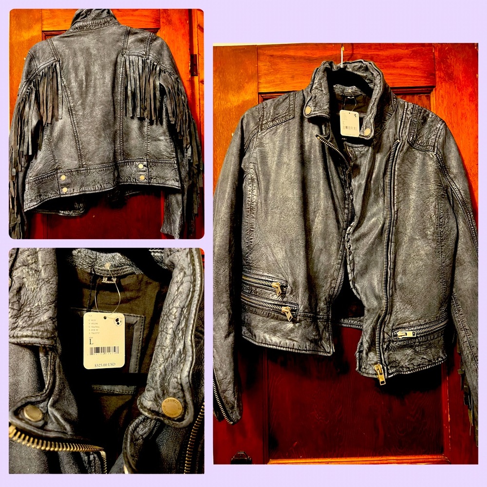 Mauritius Zoe Denim Blue Fringe Jacket